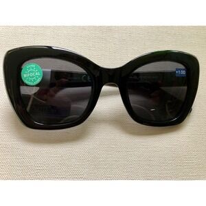 New Mariposa Black Bifocal Sun Readers +1.00